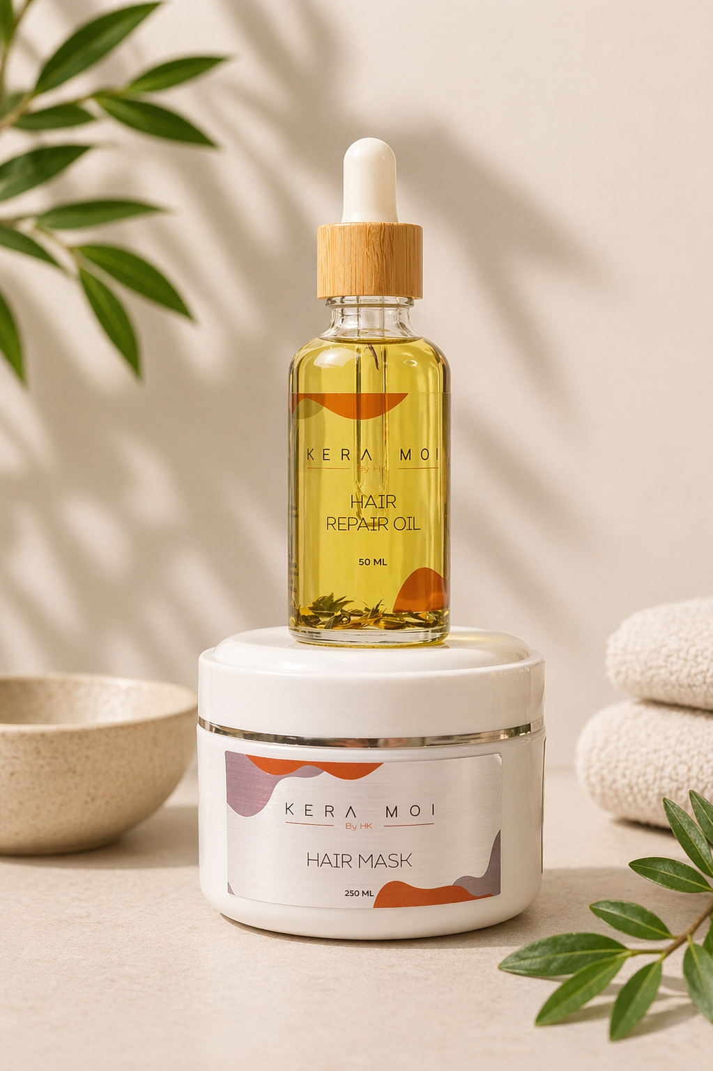 Kera Moi Set | Hair Mask & Hair Repair Oil